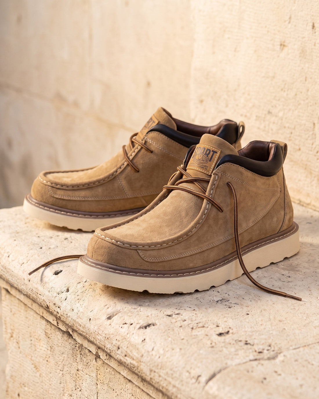 Valerio Men's Faux Leather Chukka Boots
