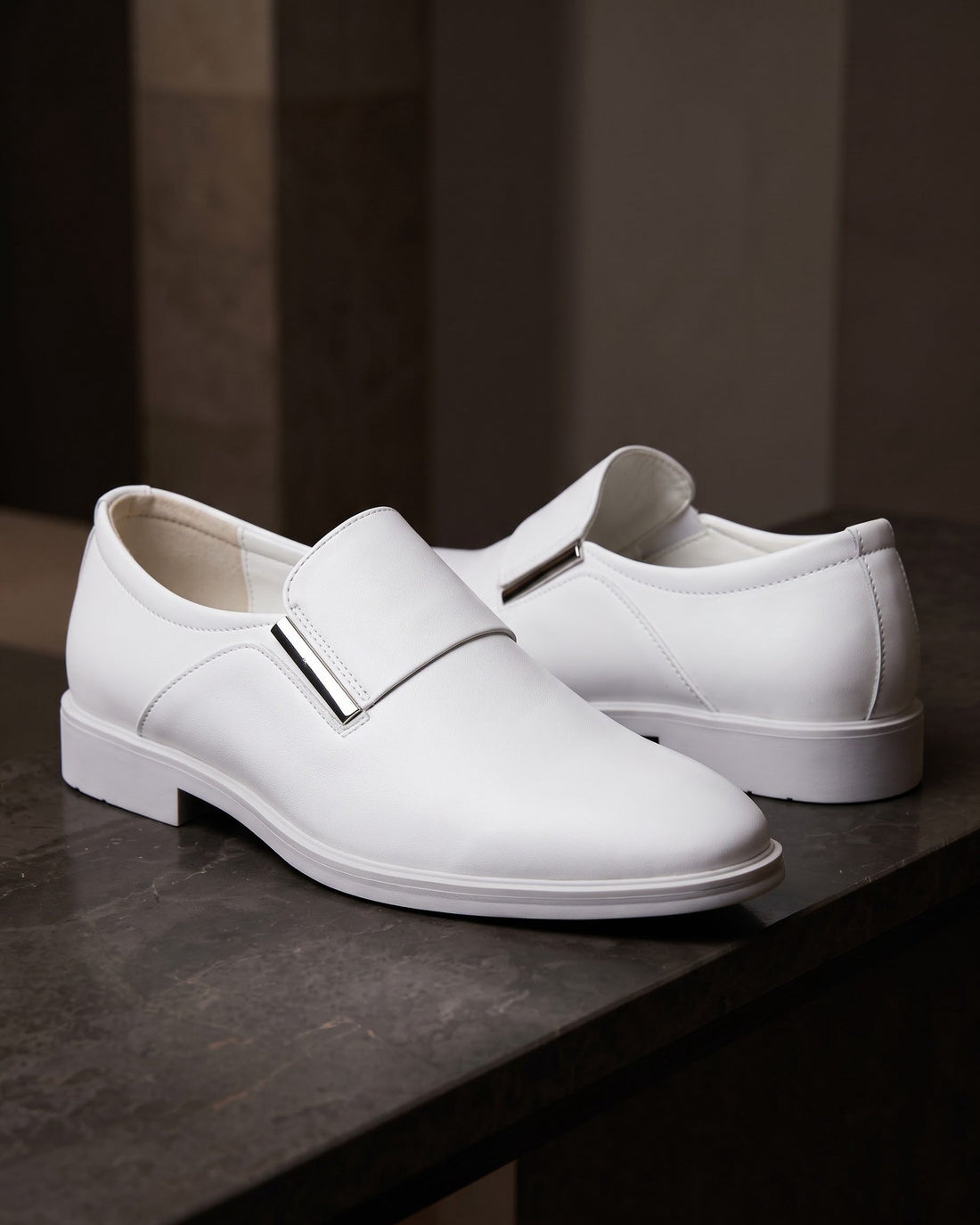 Cesar Men's Leather Monk Strap Shoes