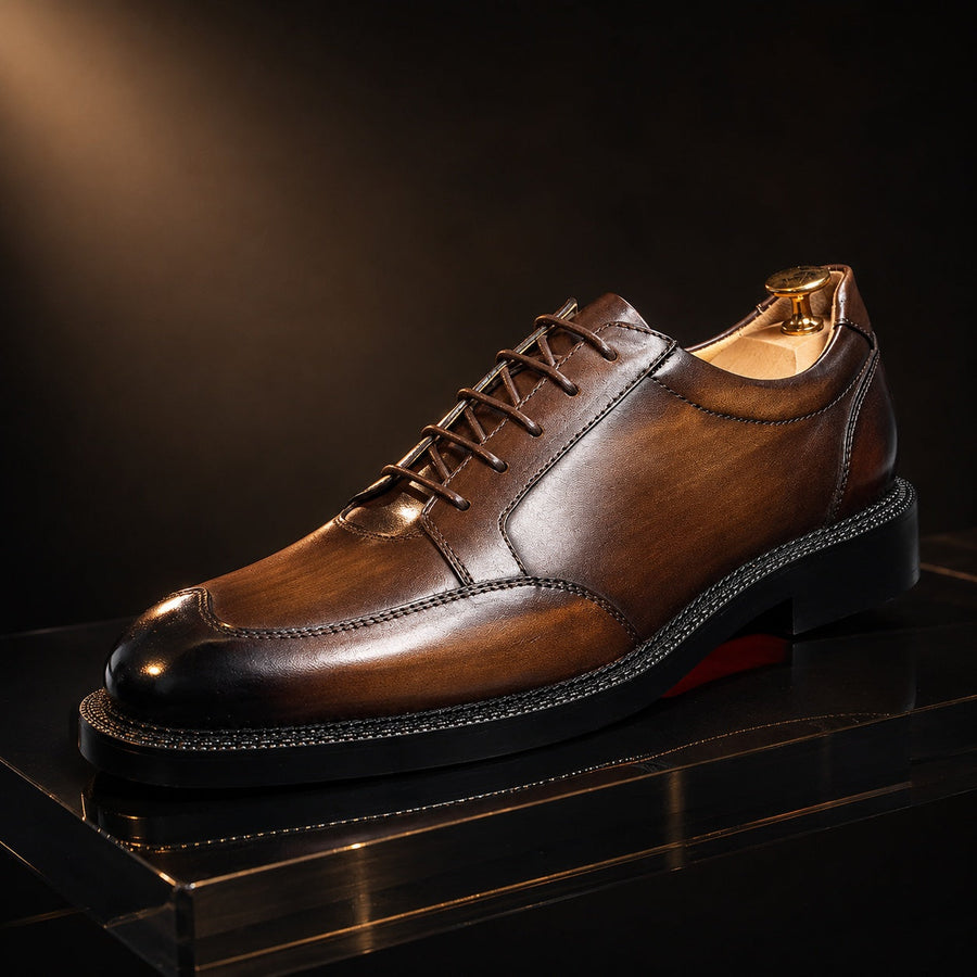 Men's Leather Derby Shoes – Tiziano