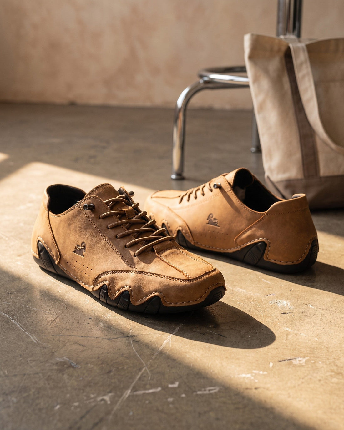 Tiberio Men's Leather Driving Shoes