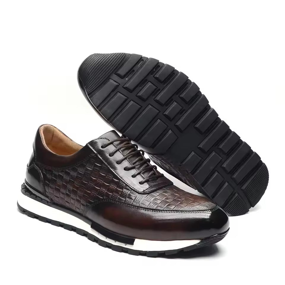 Men's Croco-Embossed Trainers – Aurelio