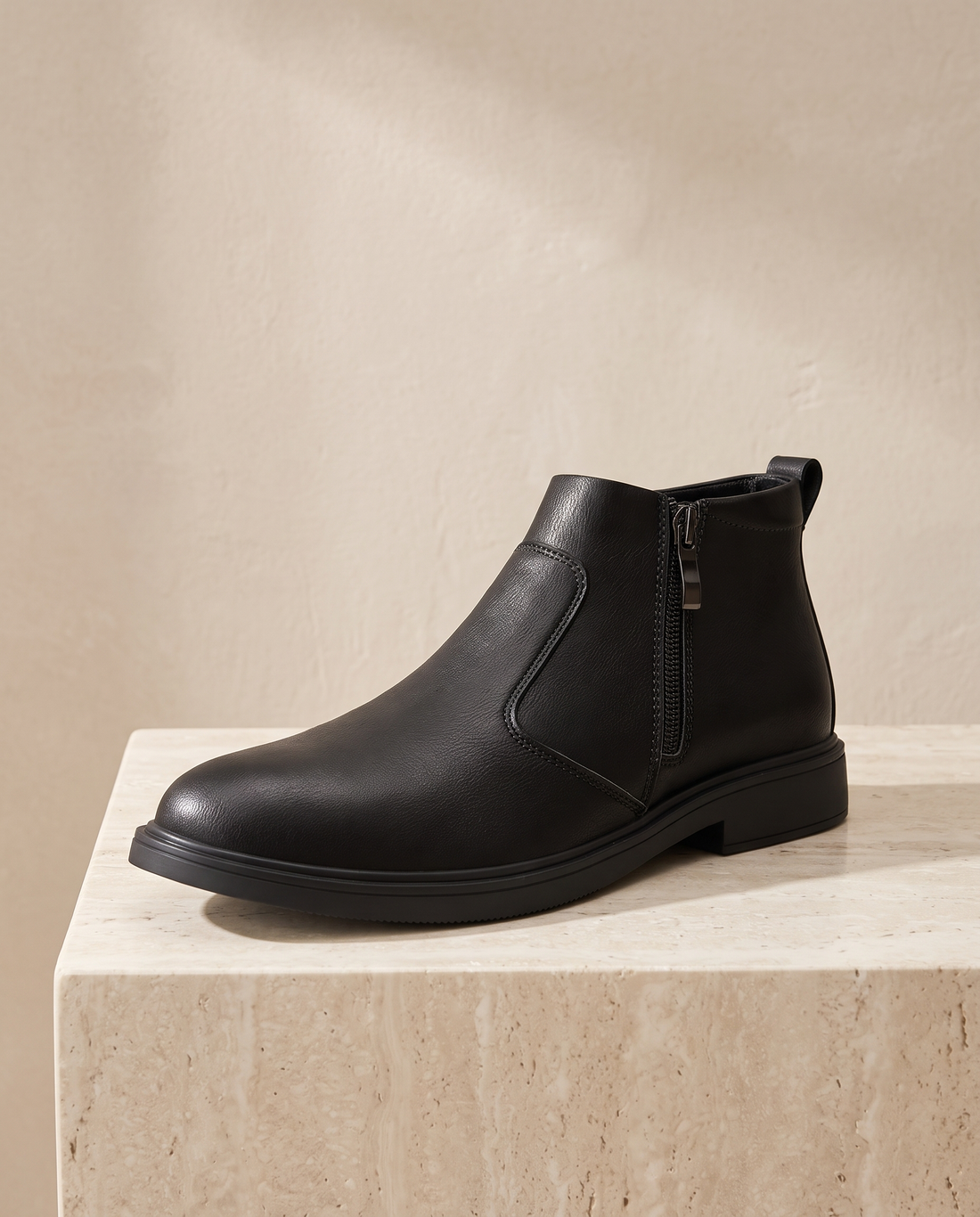 Men's Leather Side-Zip Ankle Boots – Sergio