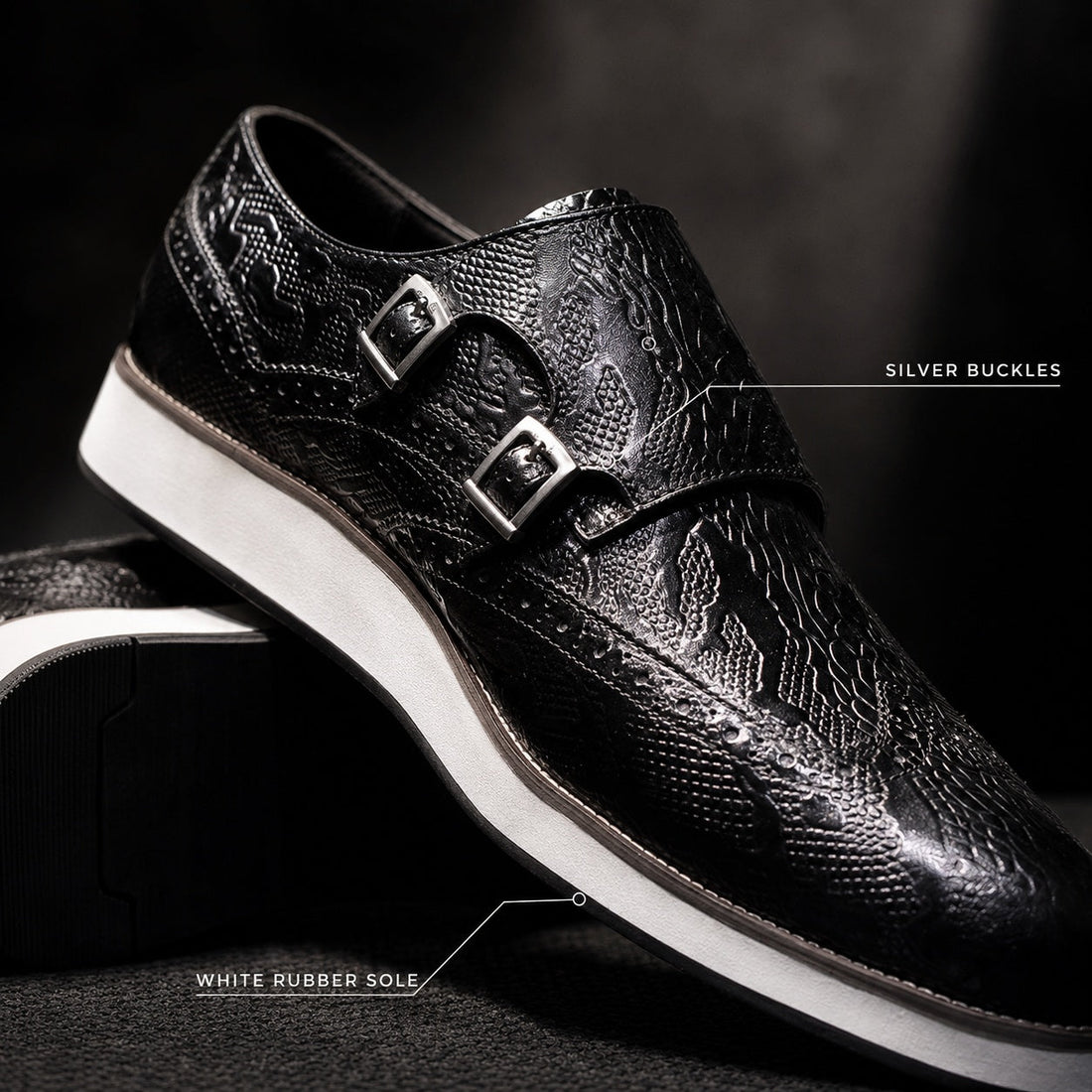 Men's Leather Double Monk Strap Shoes – Ulisse