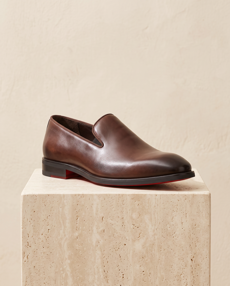 Men's Leather Red-Sole Loafers – Silvano