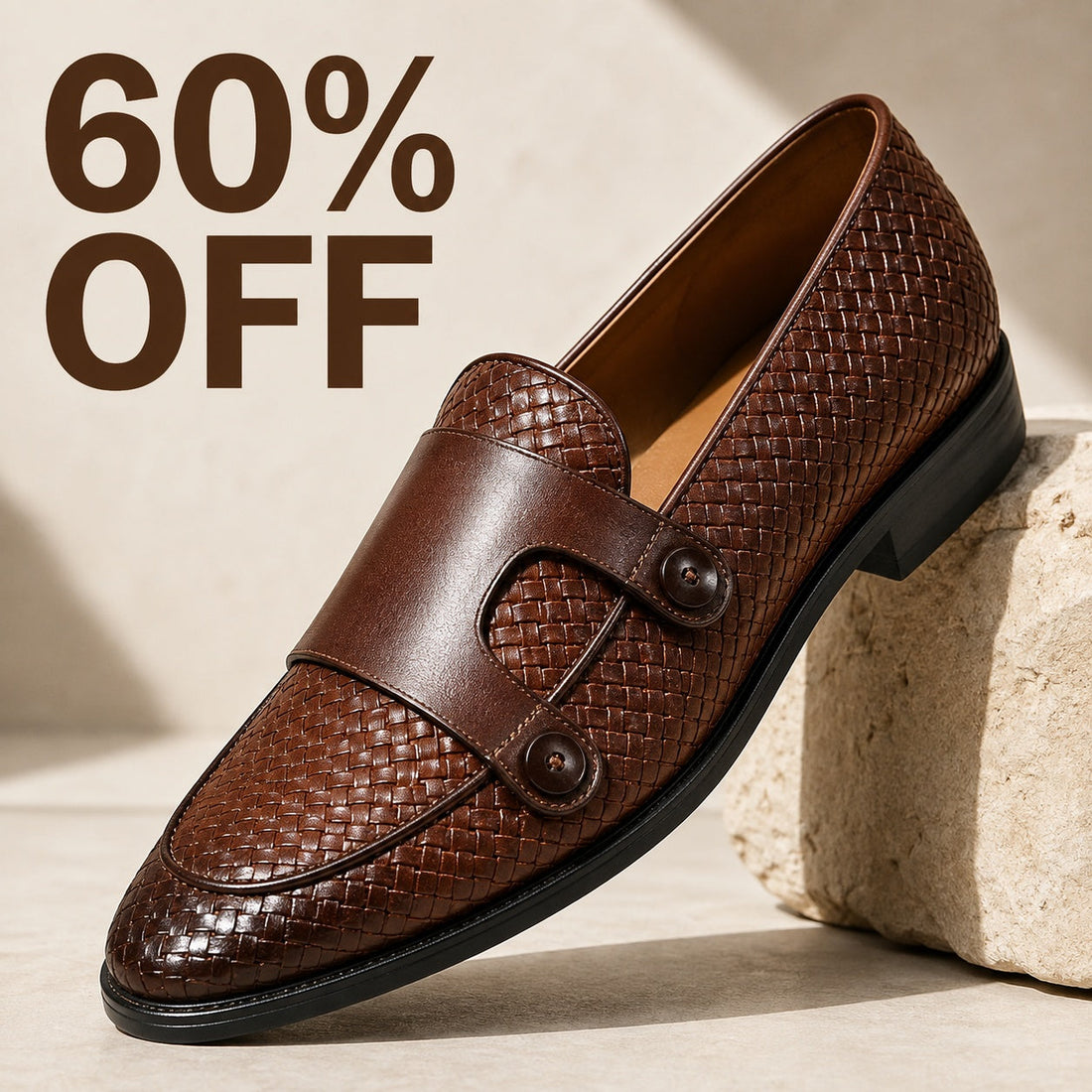 Men's Woven Double Monk Strap Shoes – Fulvio