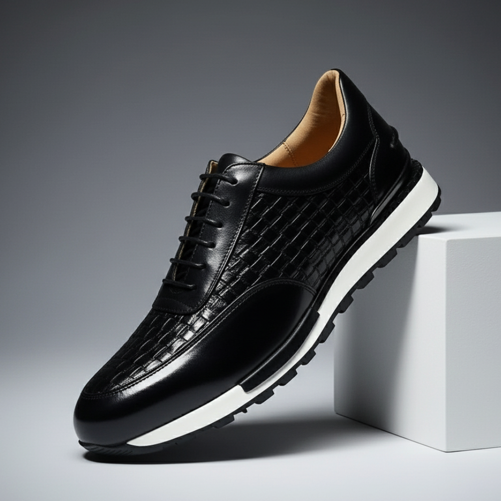 Men's Croco-Embossed Trainers – Aurelio