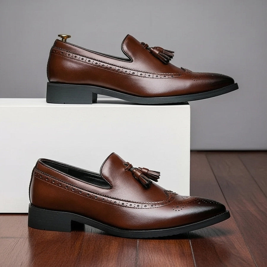 Men's Leather Tassel Loafers – Battista