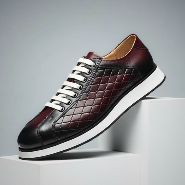 Men's Leather Quilted Trainers – Ottavio