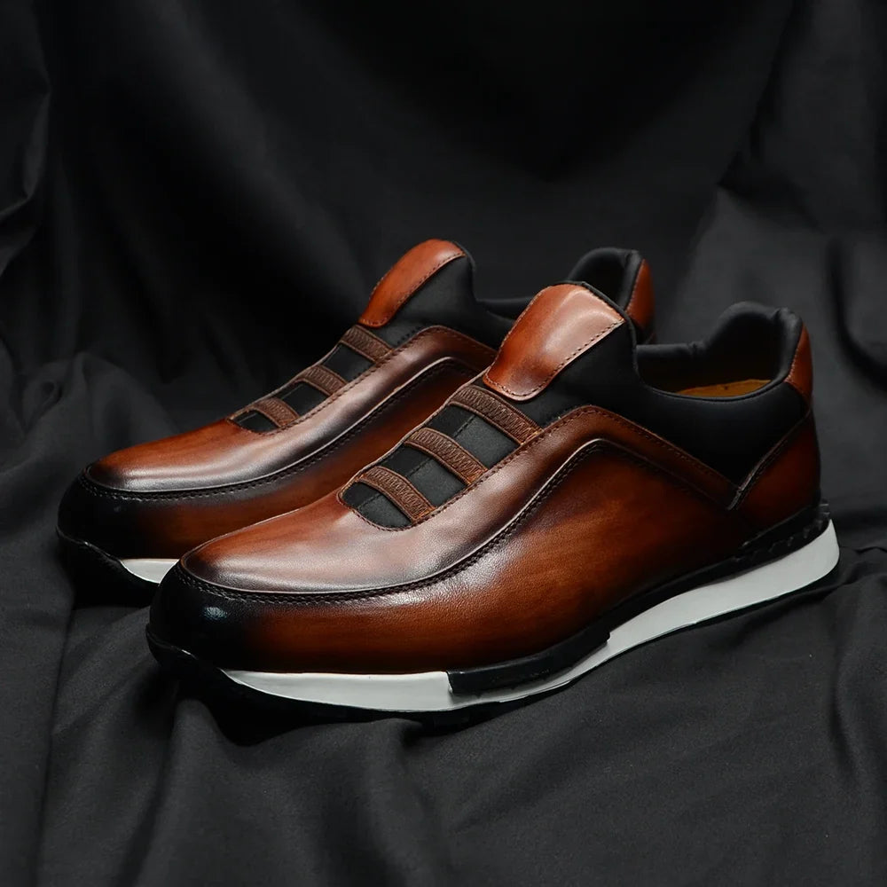 Men's Leather Slip-On Trainers – Achille