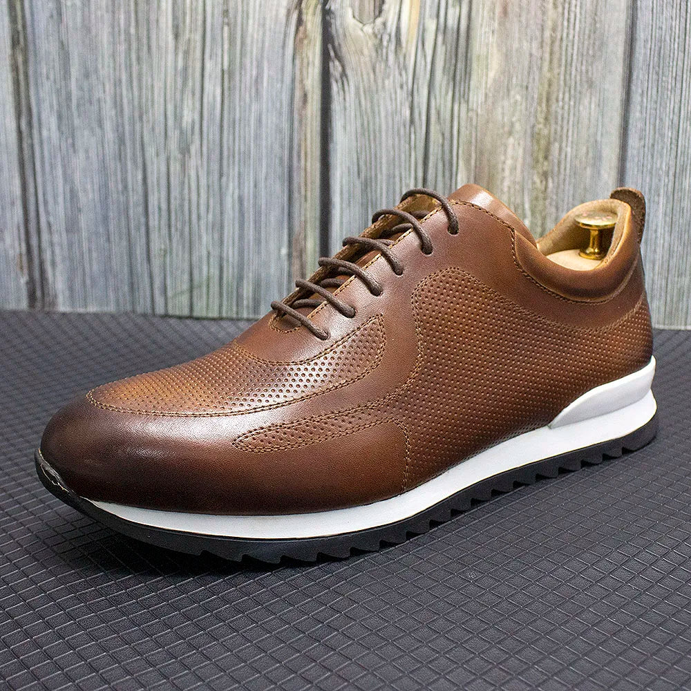 Men's Leather Low-Top Trainers – Sandro