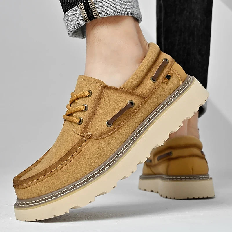 Men's Leather Boat Shoes – Adriano