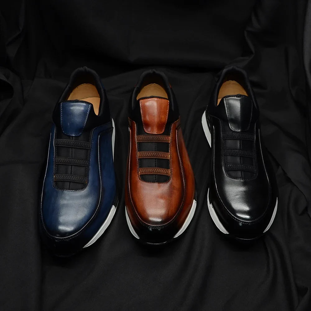 Men's Leather Slip-On Trainers – Achille