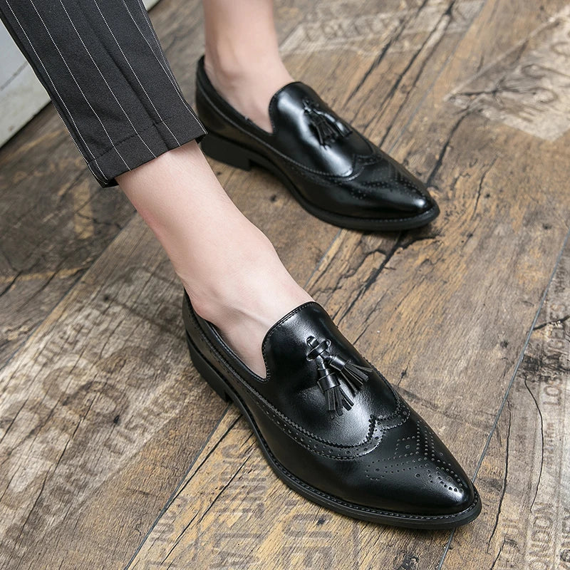 Men's Leather Tassel Loafers – Battista