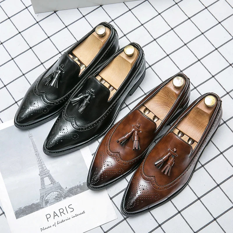 Men's Leather Tassel Loafers – Battista