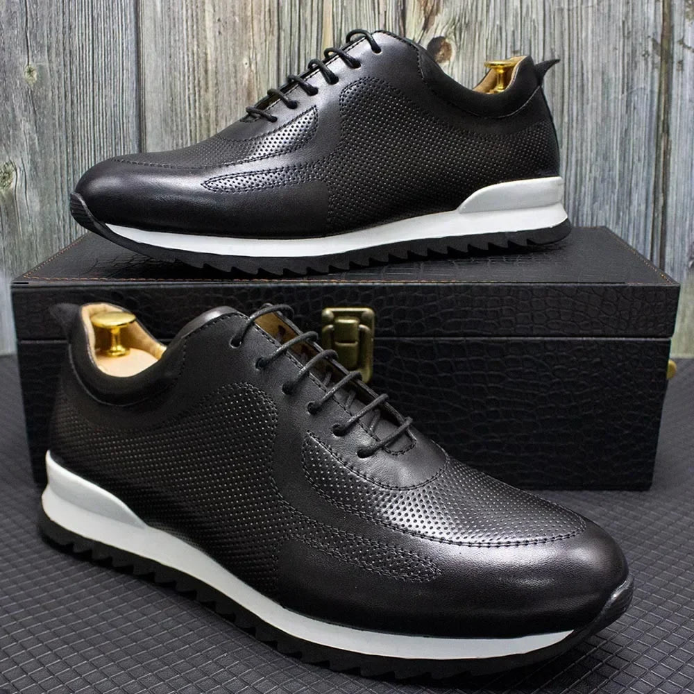 Men's Leather Low-Top Trainers – Sandro