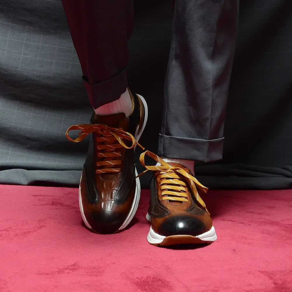 Men's Leather Low-Top Trainers – Filippo