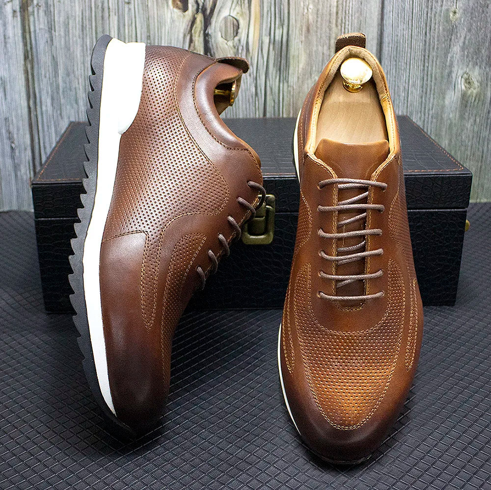 Men's Leather Low-Top Trainers – Sandro