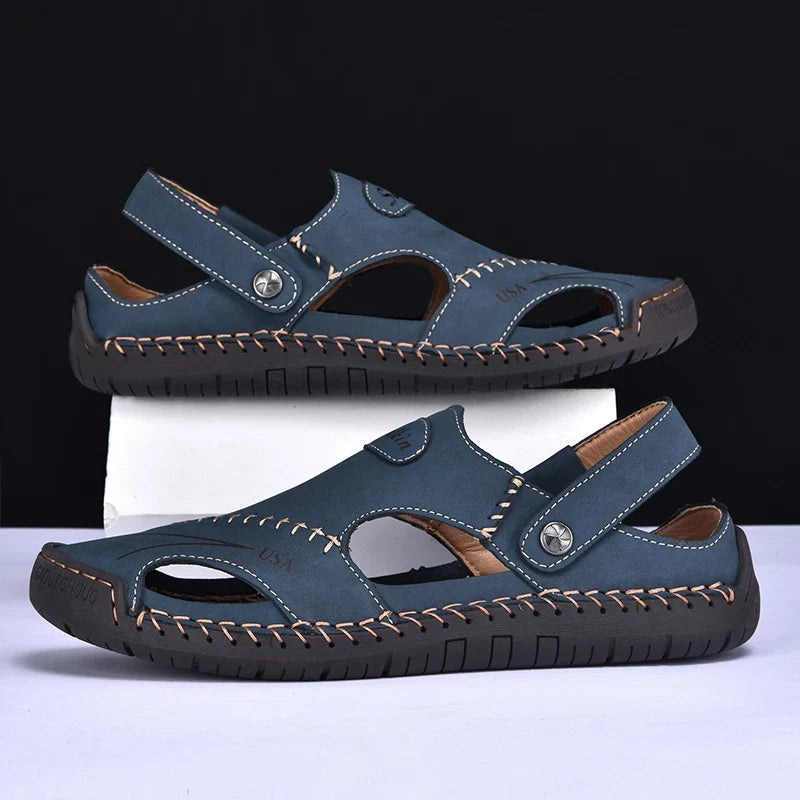 Men's Faux Leather Sandals – Osvaldo