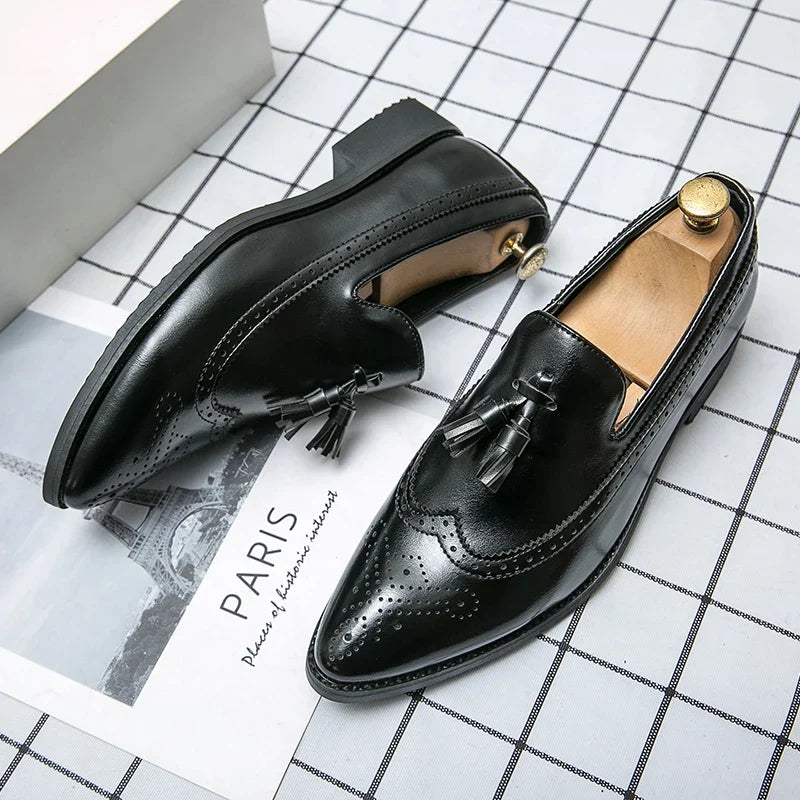 Men's Leather Tassel Loafers – Battista