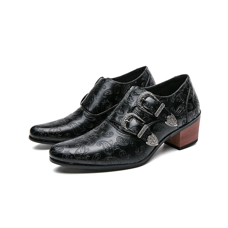 Men's Leather Double Monk Strap Shoes – Oreste