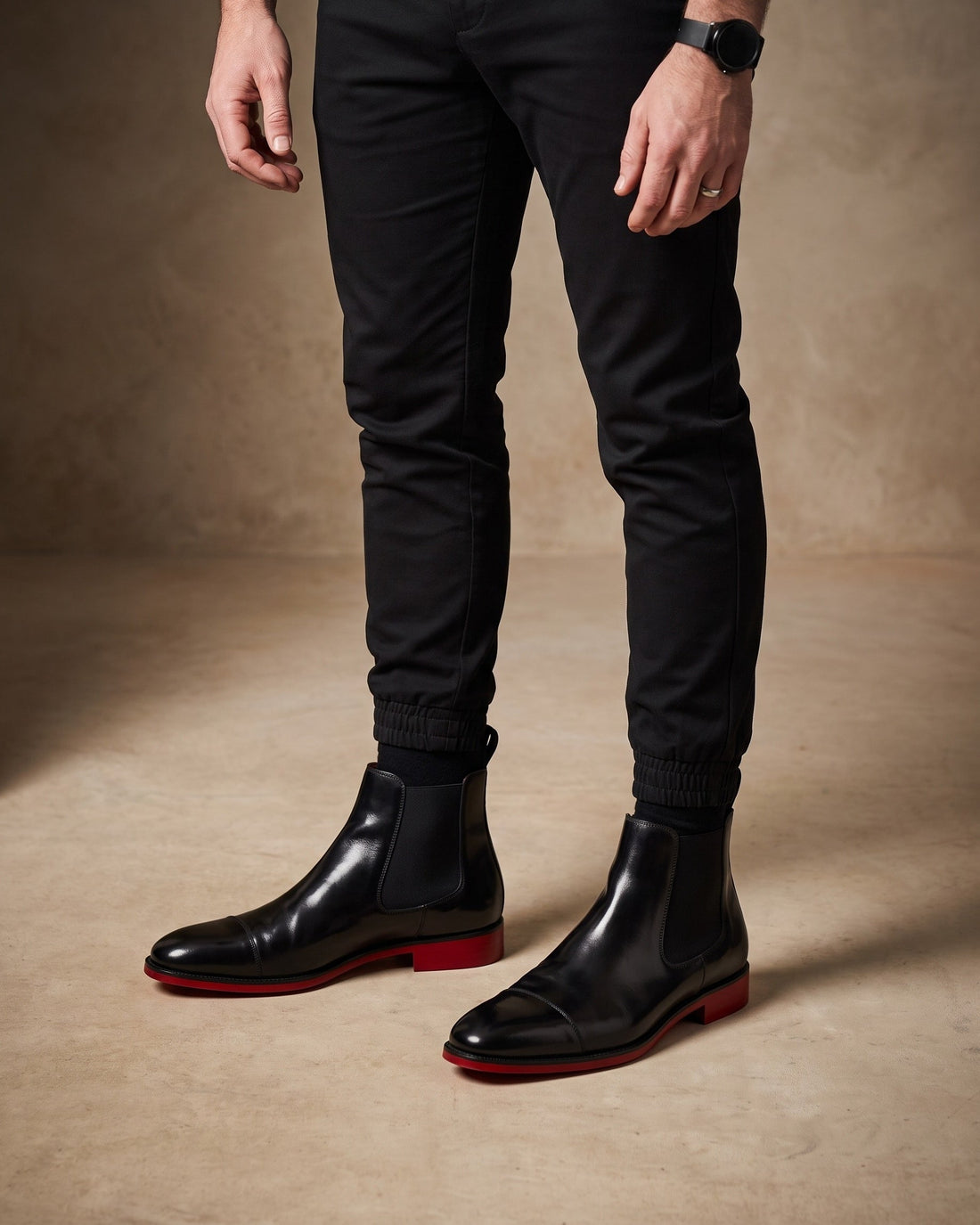 Cesare Men's Leather Chelsea Boots