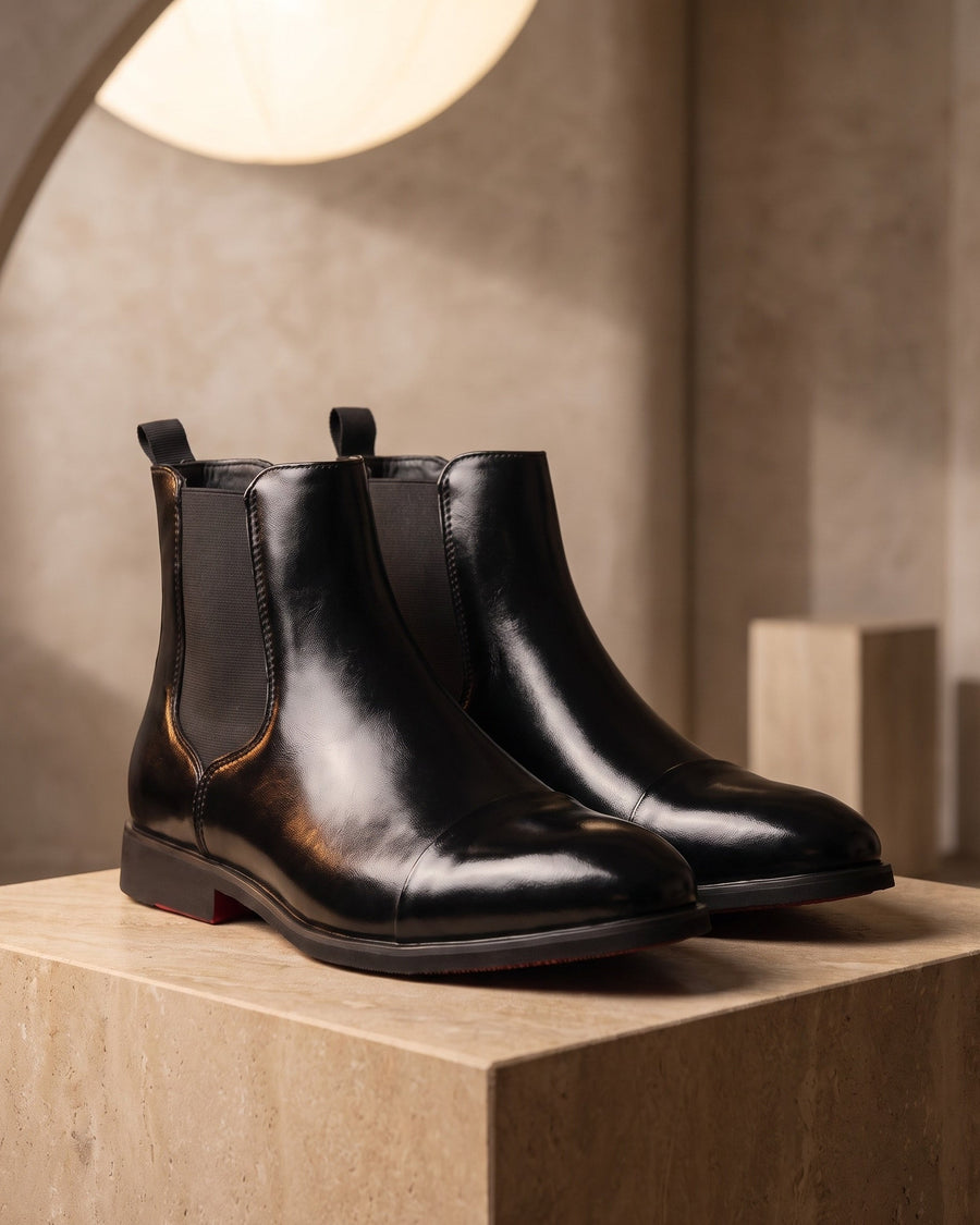 Cesare Men's Leather Chelsea Boots
