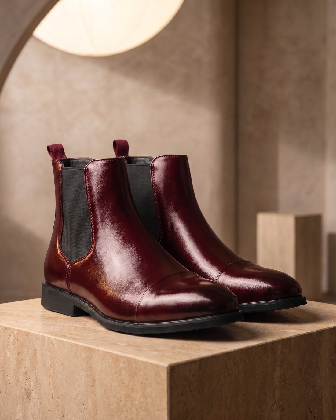 Cesare Men's Leather Chelsea Boots