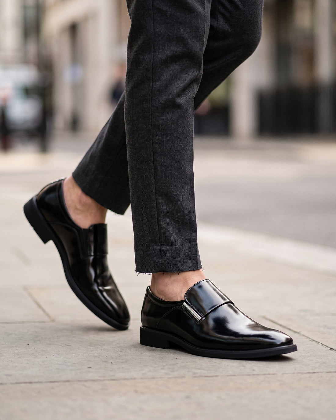 Cesar Men's Leather Monk Strap Shoes
