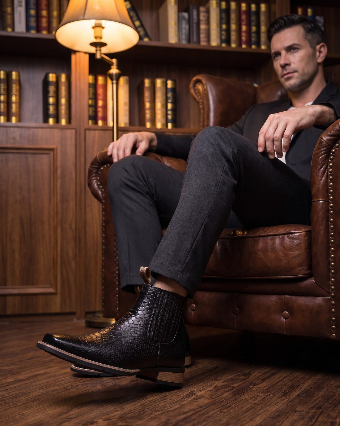 Raffaele Men's Leather Chelsea Boots