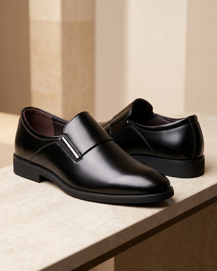 Cesar Men's Leather Monk Strap Shoes