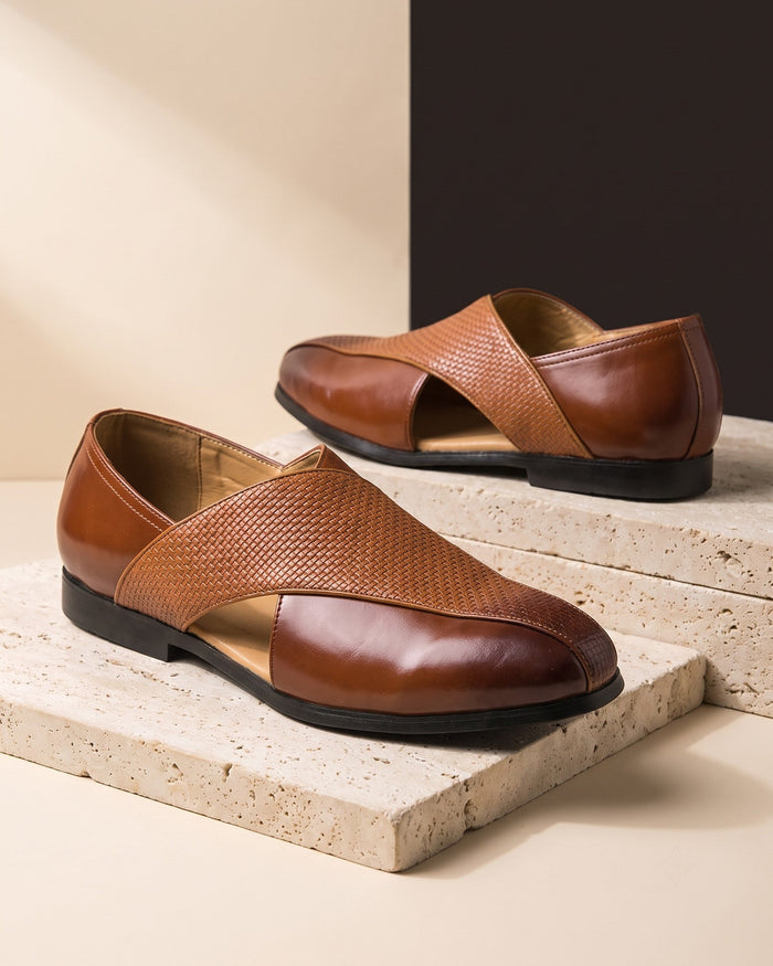 Cesare Men's Leather Slip-On Shoes