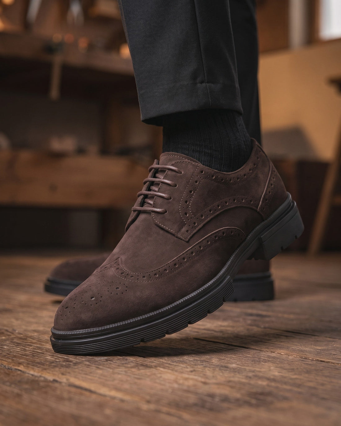 Enzo Men's Suede Brogues