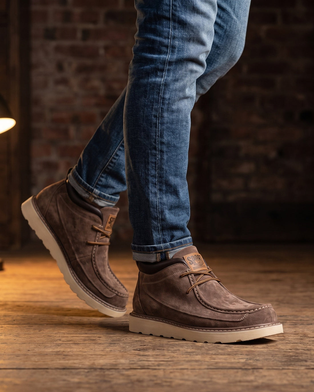 Valerio Men's Faux Leather Chukka Boots