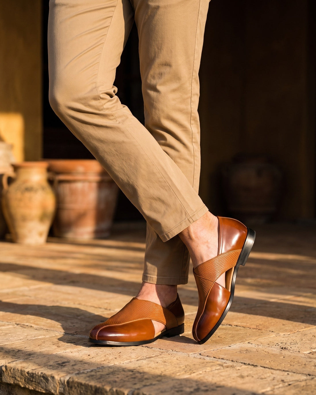 Cesare Men's Leather Slip-On Shoes