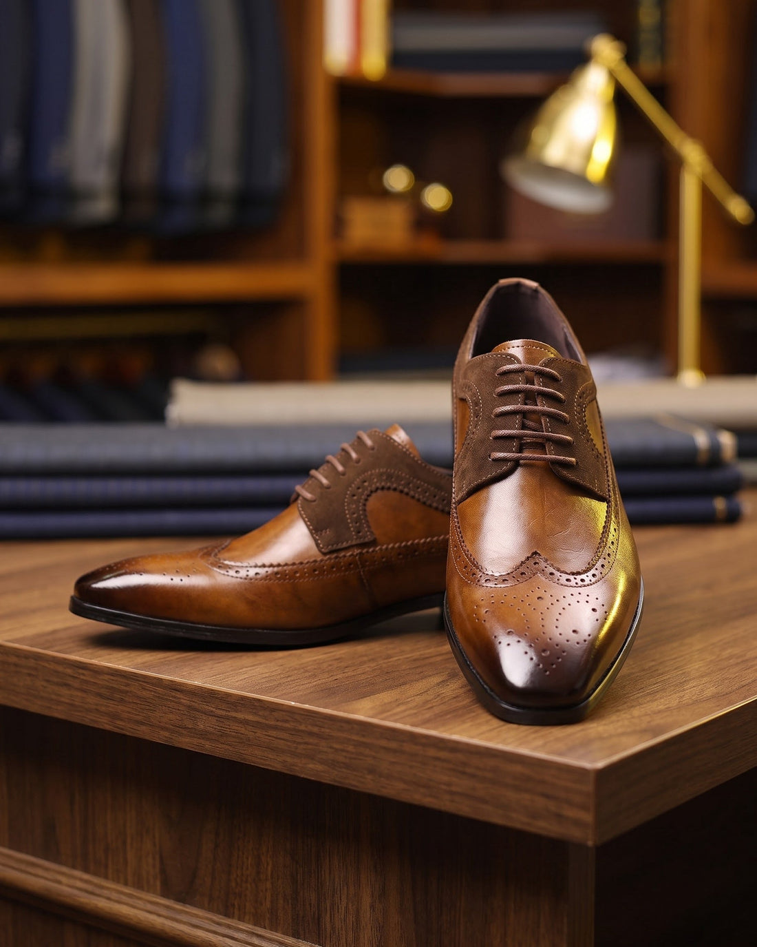 Oscar Men's Faux Leather Brogues