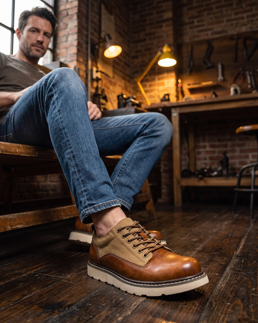 Nico Men's Leather Derby Shoes
