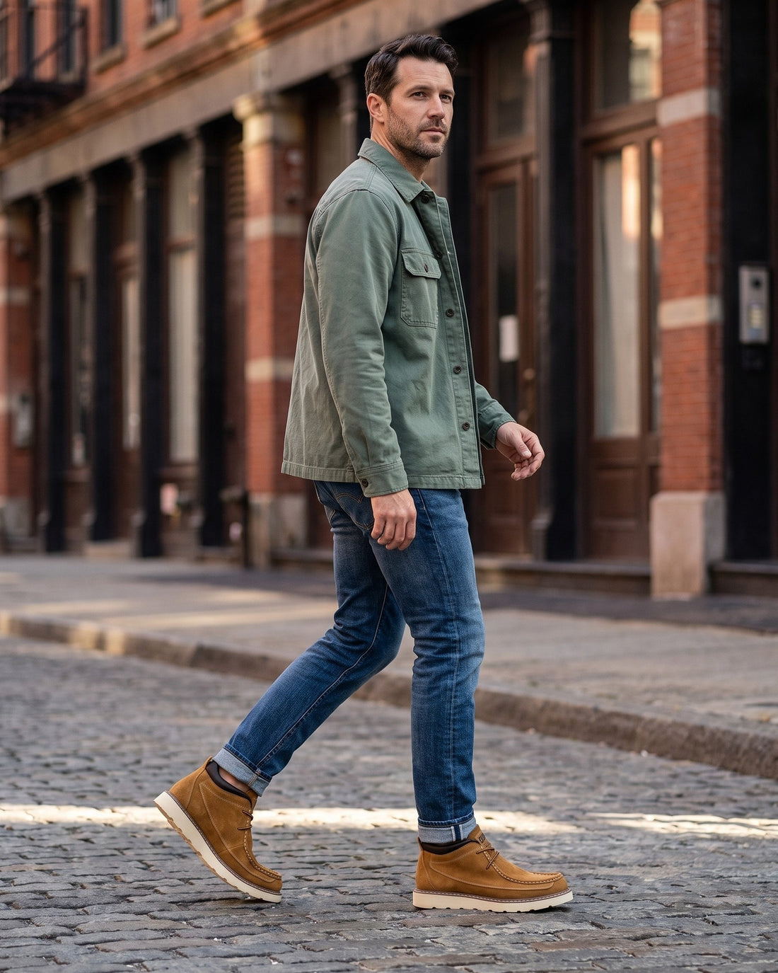 Valerio Men's Faux Leather Chukka Boots