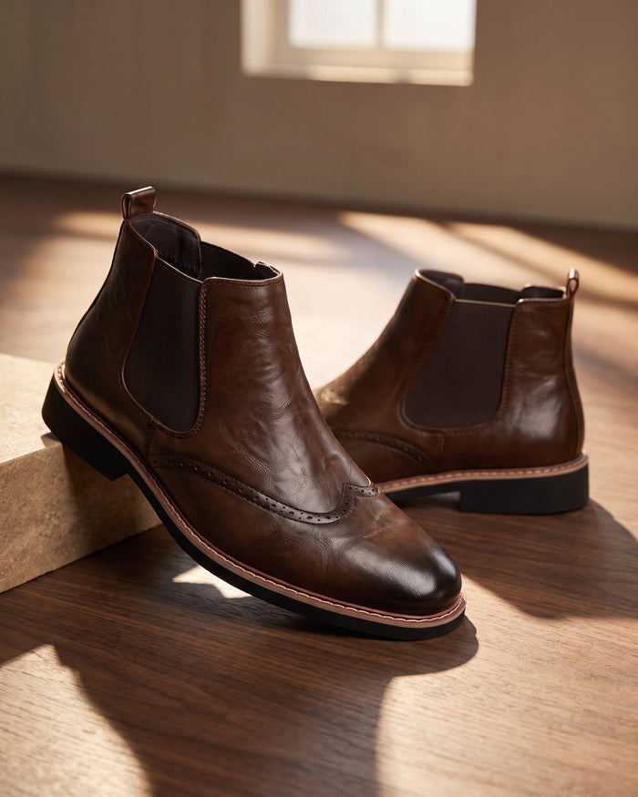 Alvaro Men's Leather Chelsea Boots