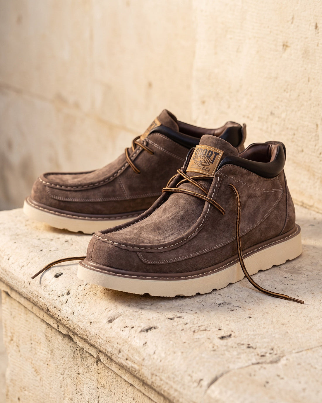 Valerio Men's Faux Leather Chukka Boots