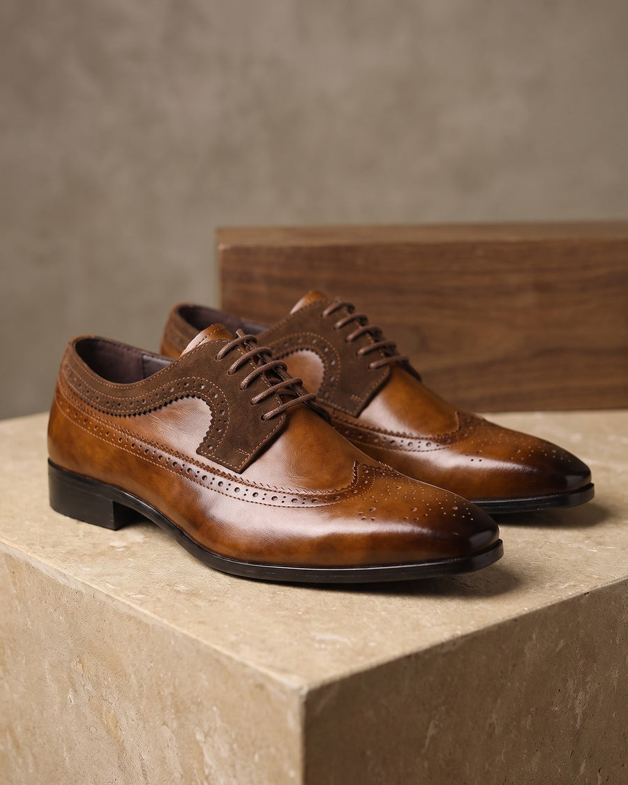 Oscar Men's Faux Leather Brogues