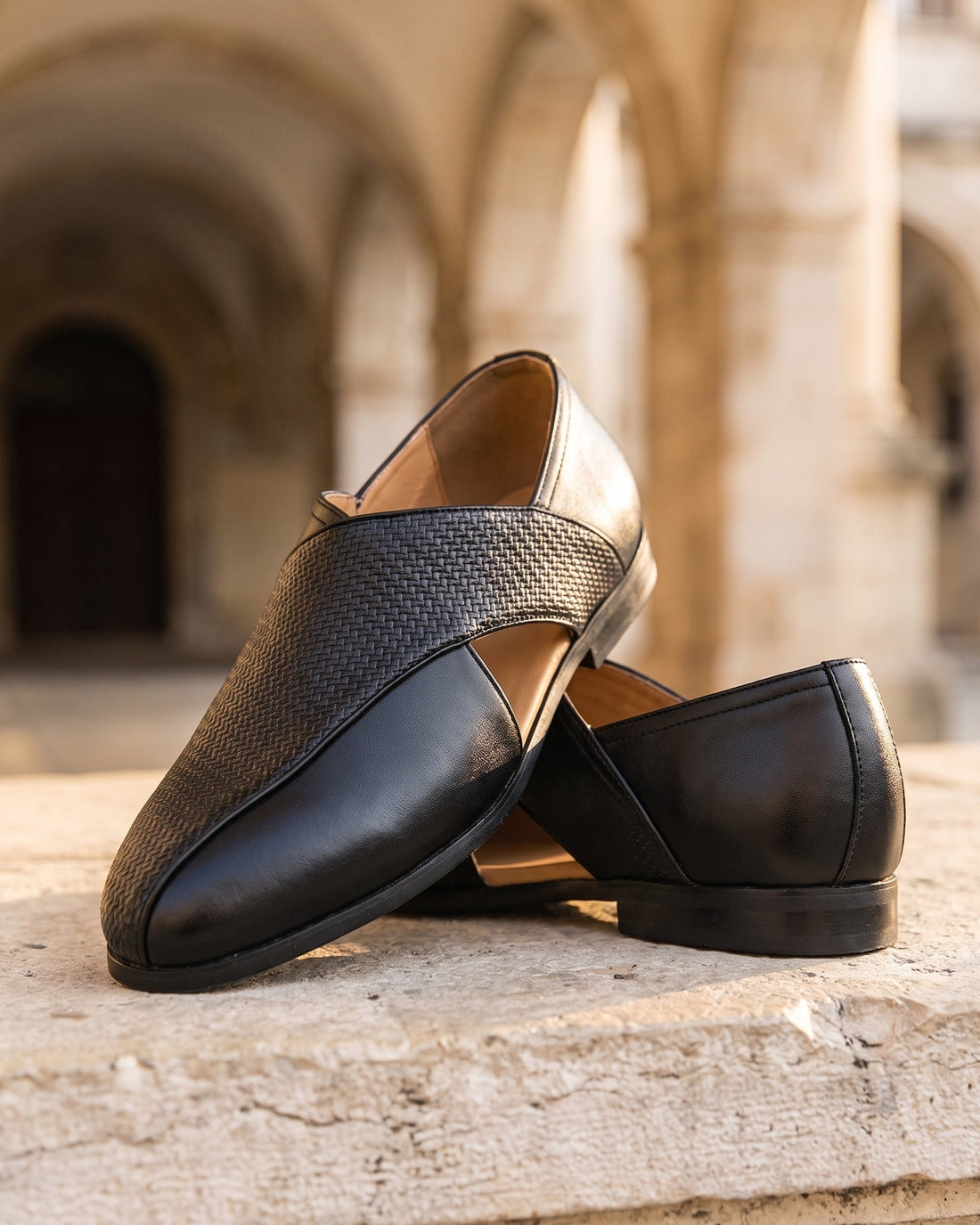 Cesare Men's Leather Slip-On Shoes