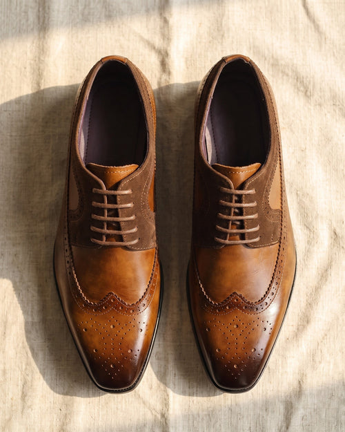 Oscar Men's Faux Leather Brogues