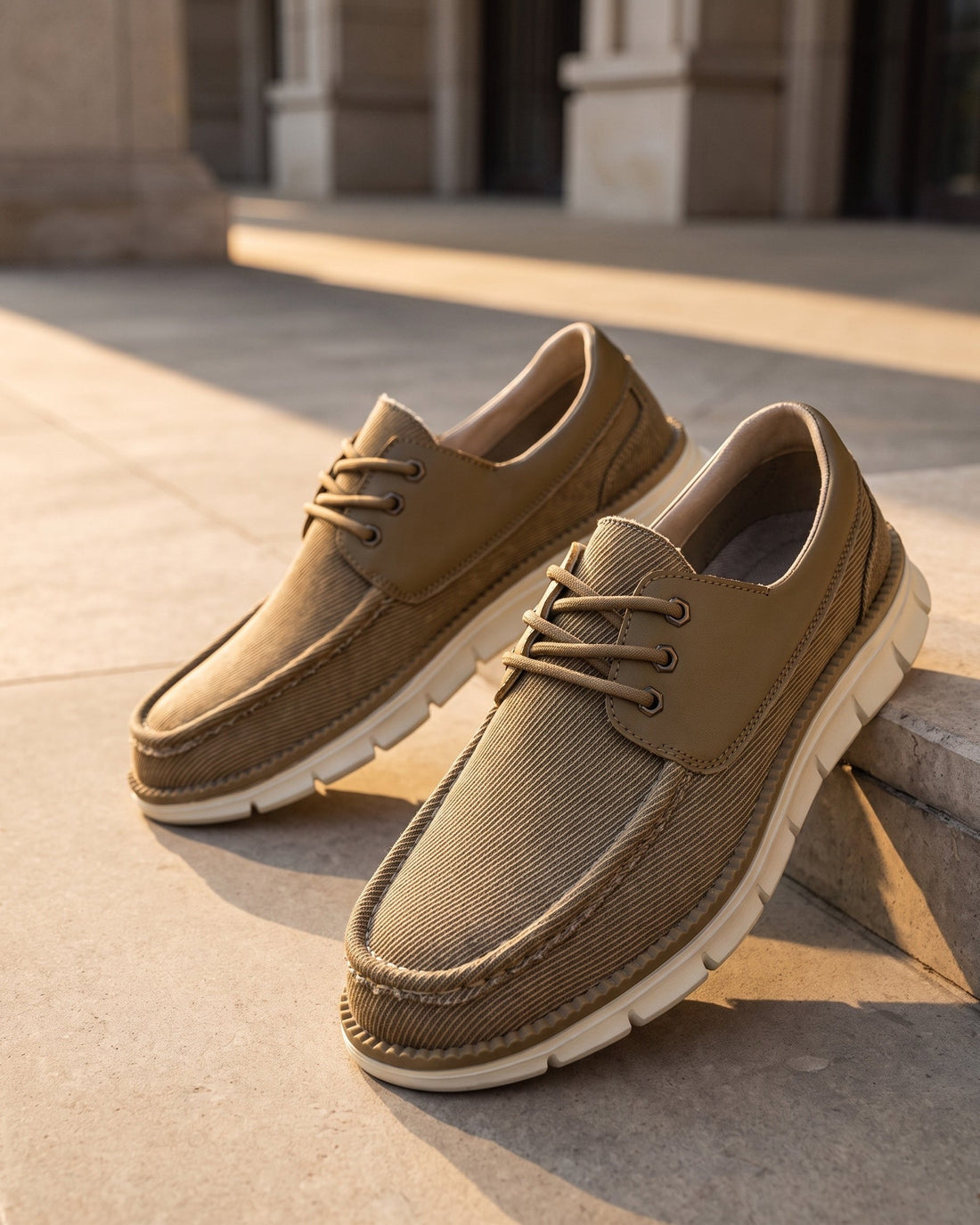 Renzo Men's Canvas Moccasins