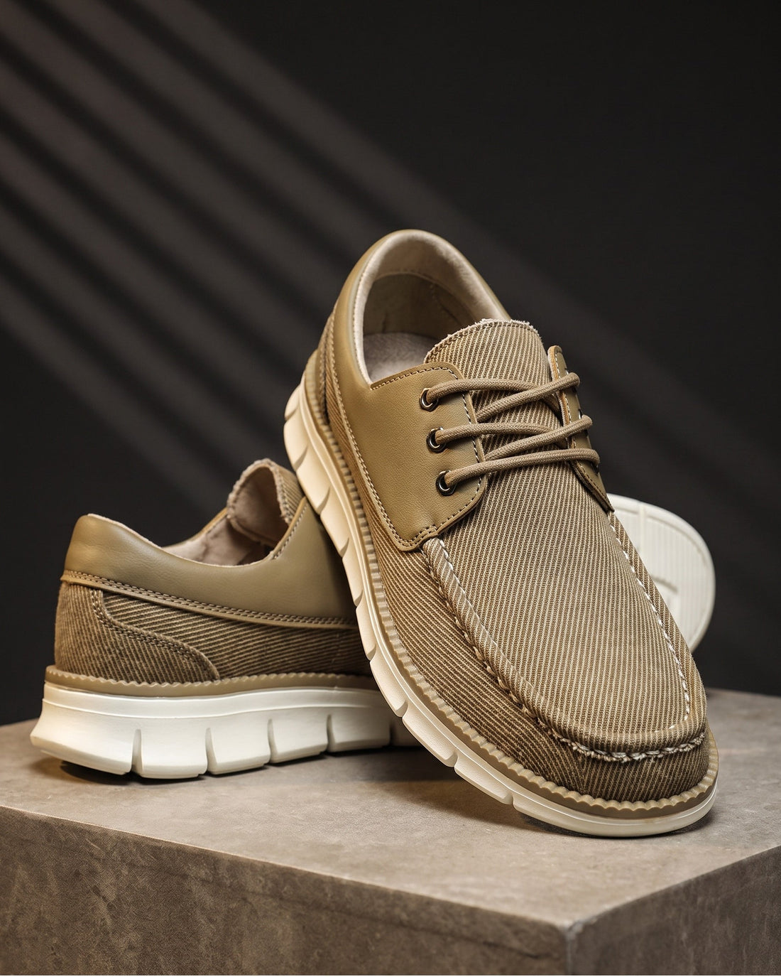 Renzo Men's Canvas Moccasins