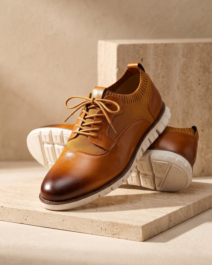 Orazio Men's Leather-Look Derby Shoes