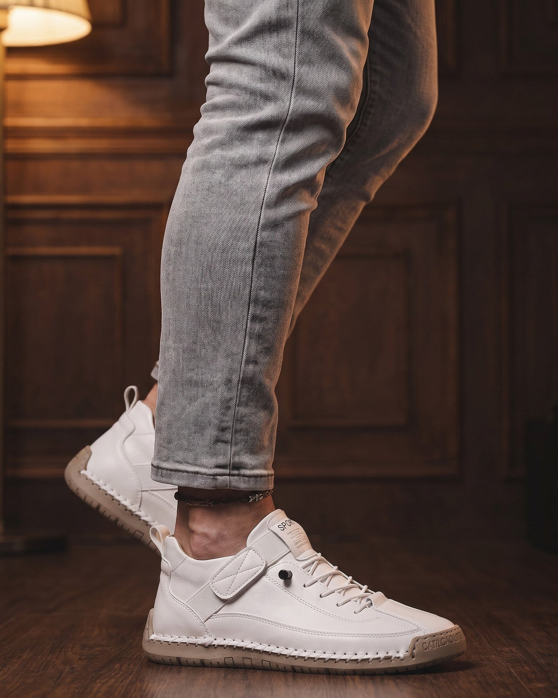 Angelo Men's Leather Trainers