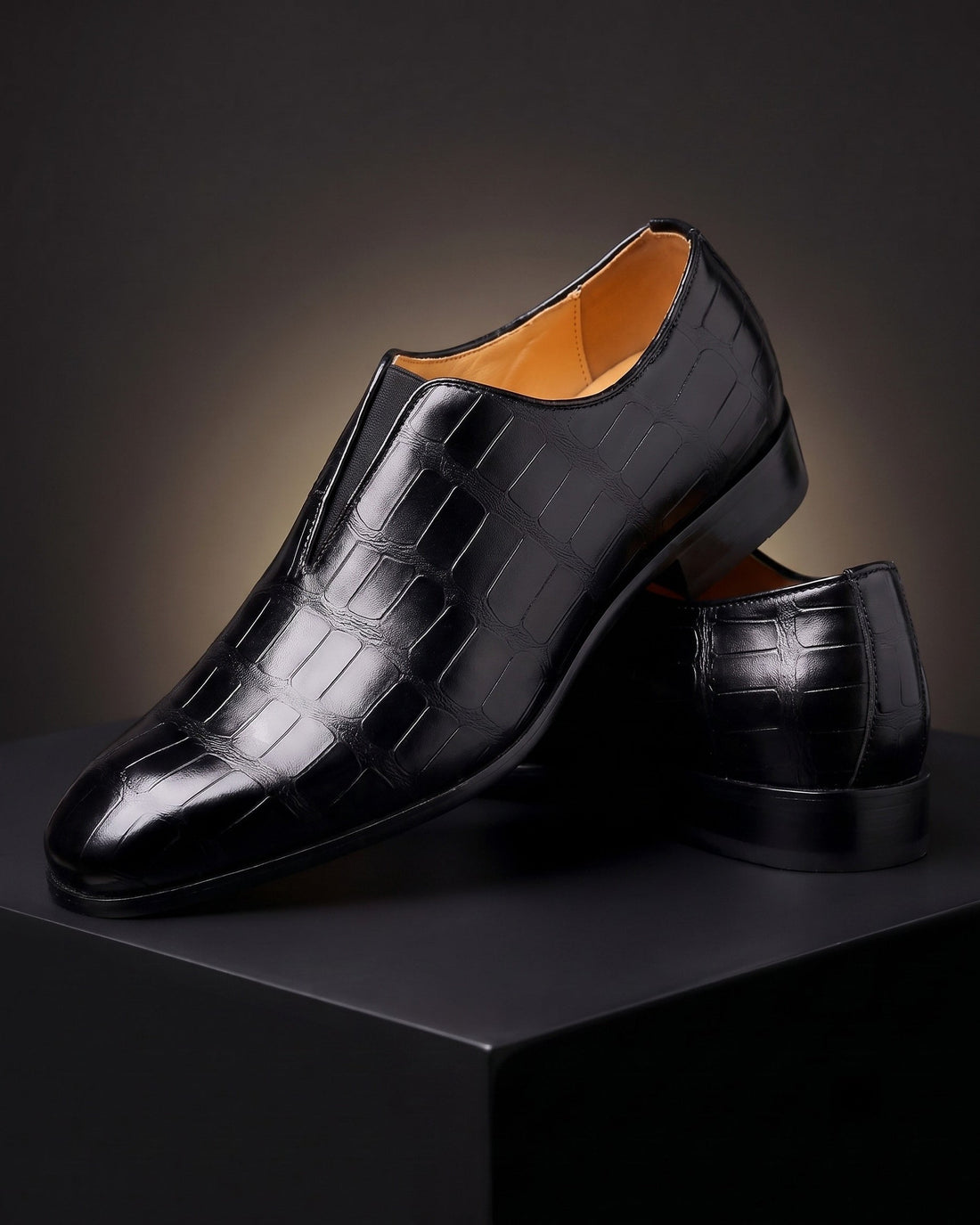 Lorenzo Men's Leather Slip-On Shoes