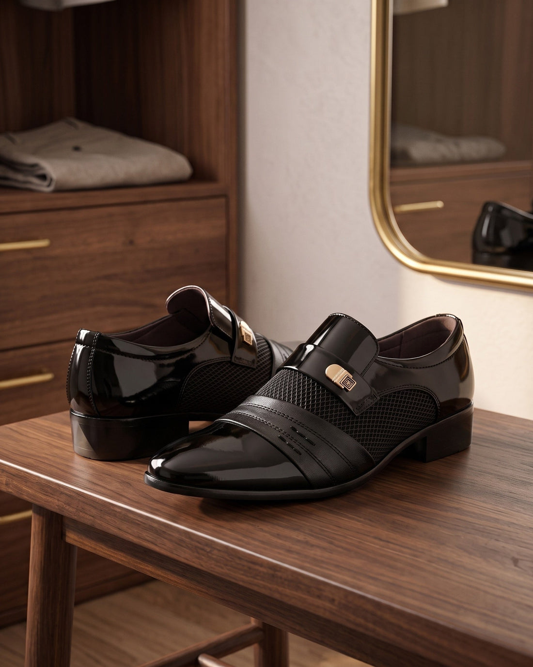 Fausto Men's Leather Monk Strap Shoes