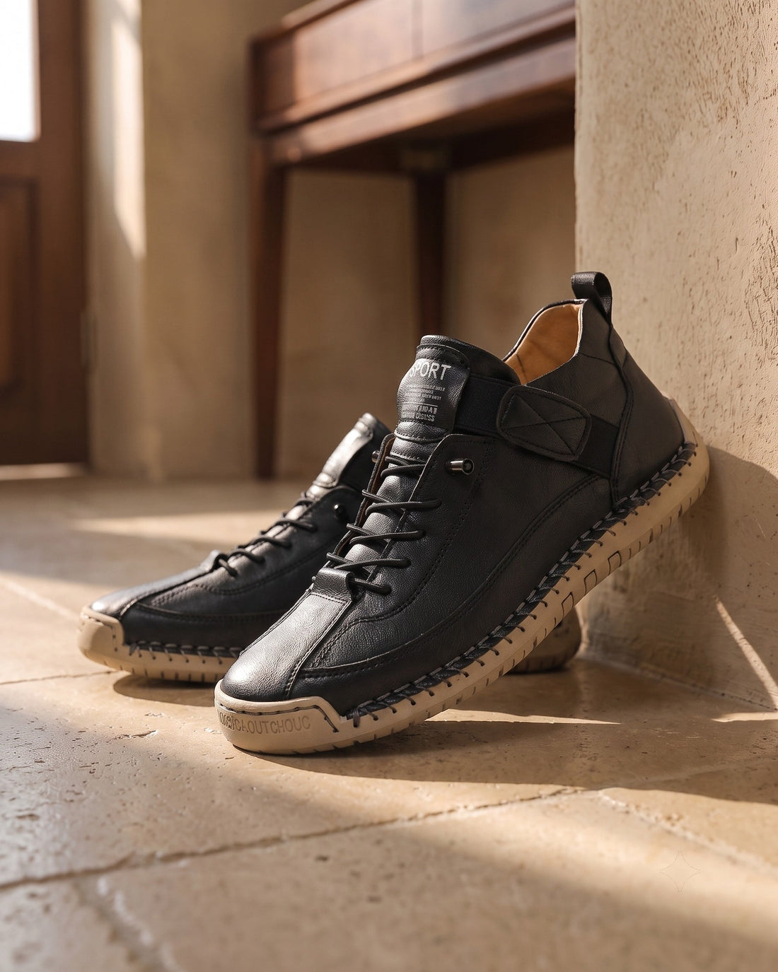Angelo Men's Leather Trainers