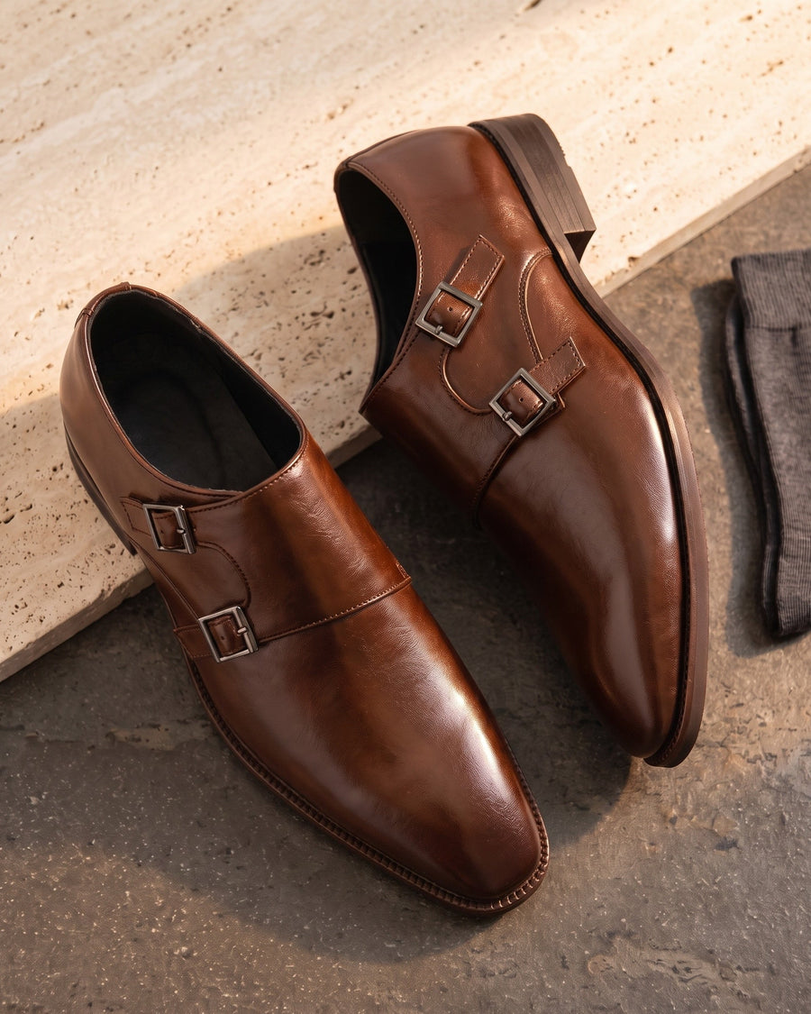 Santos Men's Leather Monk Strap Shoes